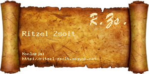 Ritzel Zsolt névjegykártya
